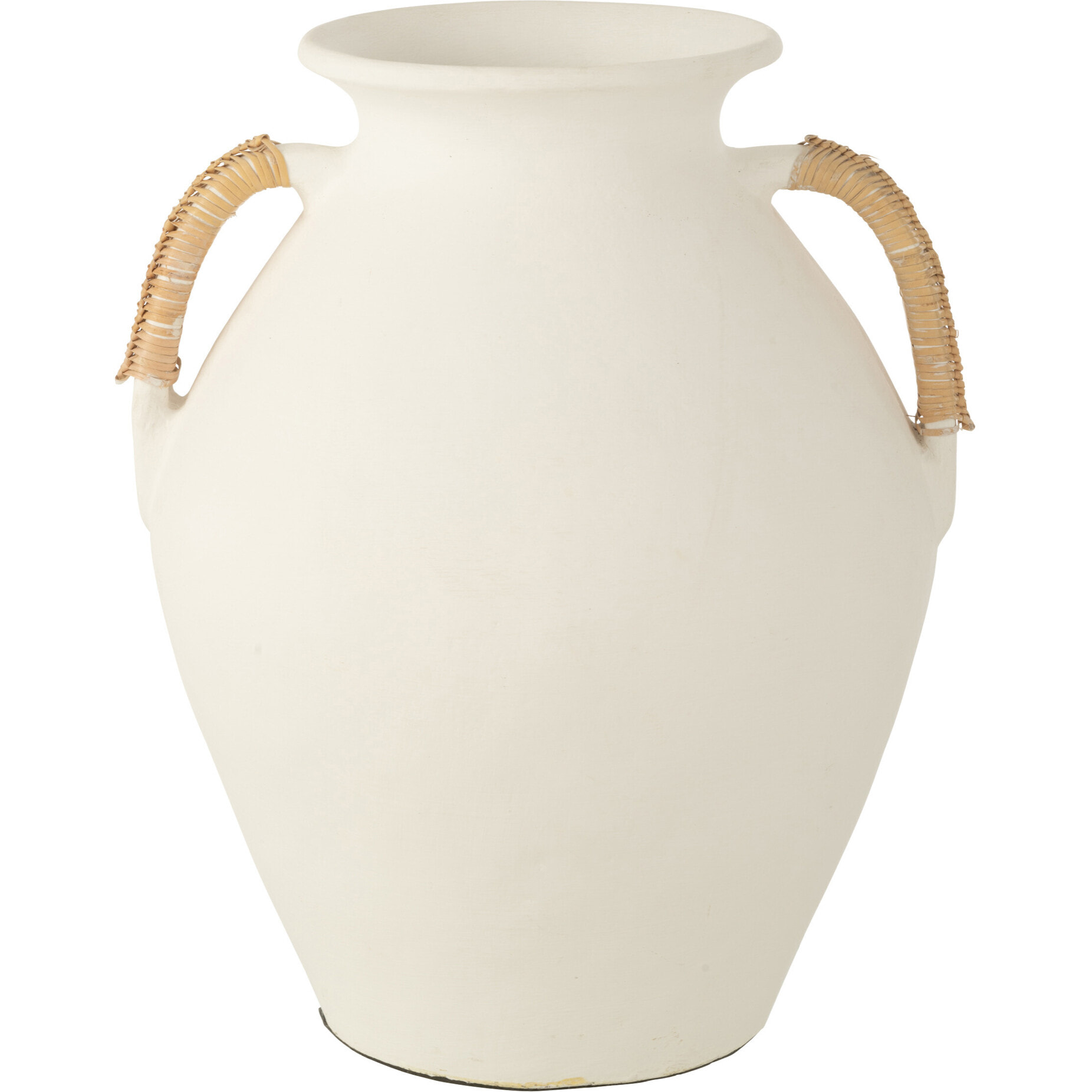 J-Line vase Leo - keramiek - blanc/naturel - 43 cm de hauteur