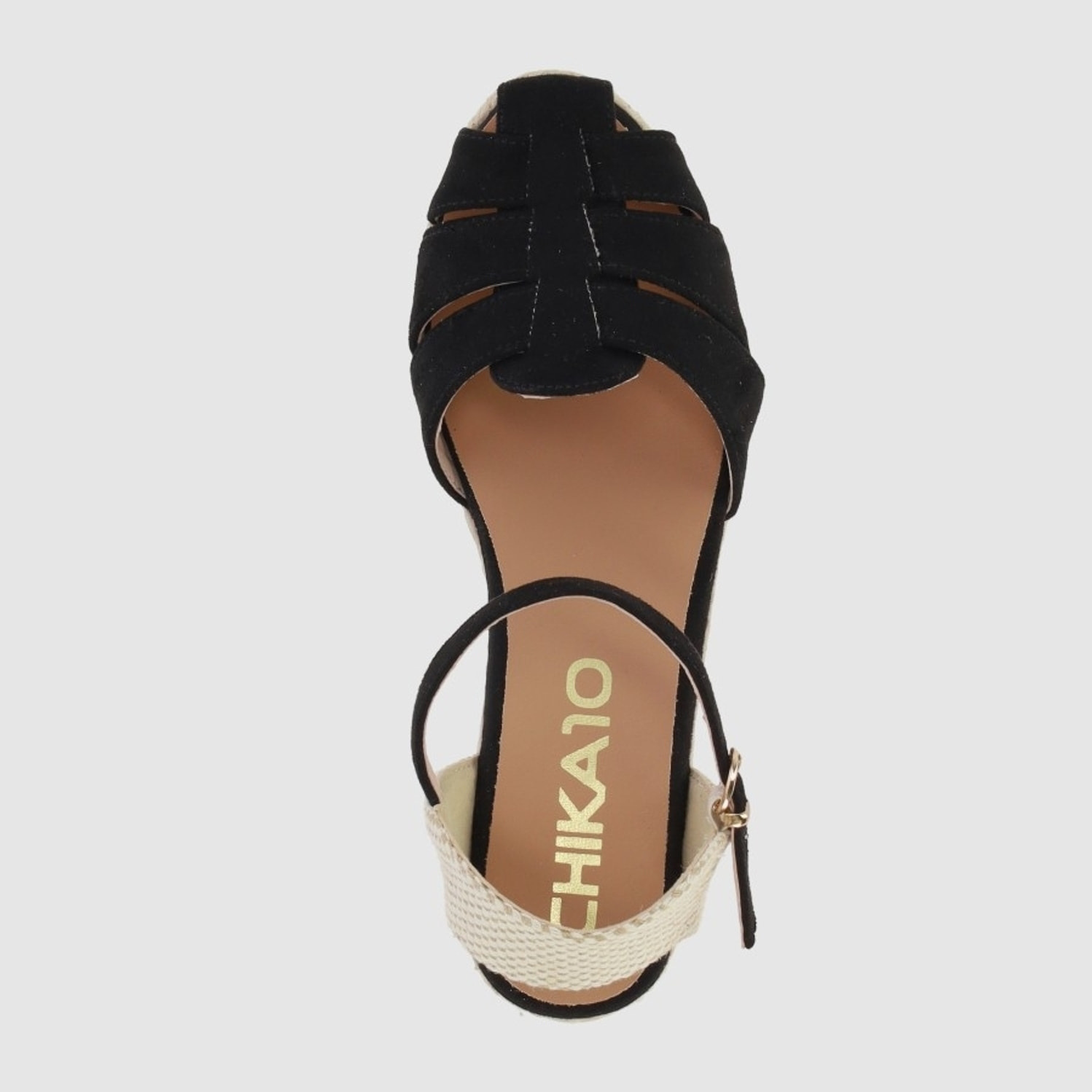 Sandalias de Tejido - Negro - Tacón: 5 cm