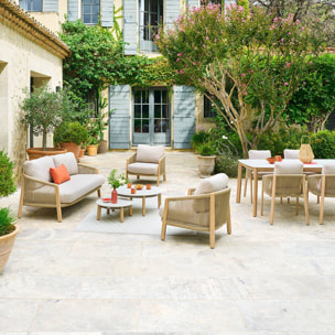 Salon de jardin Nelora 5 places beige