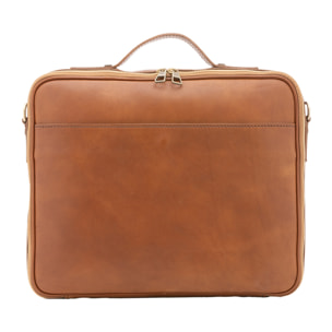 Borsa a mano  unisex In Vera pelle Made in Italy 38x32x6 cm