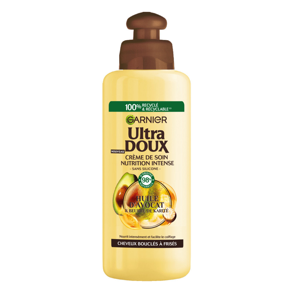 Lot de 6 - Garnier Ultra Doux Pure Huile d'Avocat et Beurre de Karité Crème de Soin Sans Rinçage 200ml