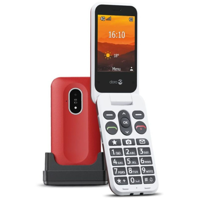 Téléphone portable DORO Leva L20 Rouge/Blanc