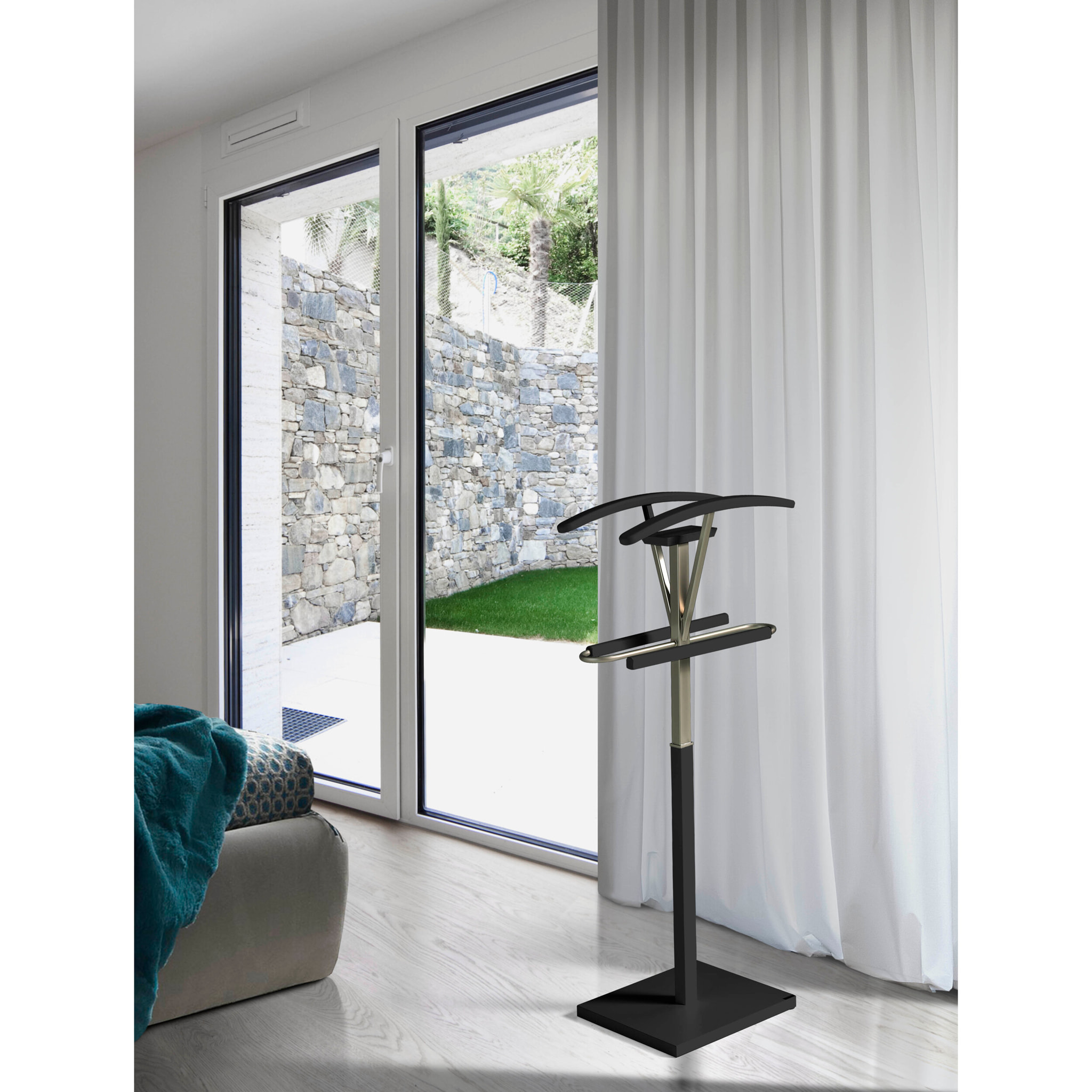 Galán de noche Couple negro 110x47x34 cm