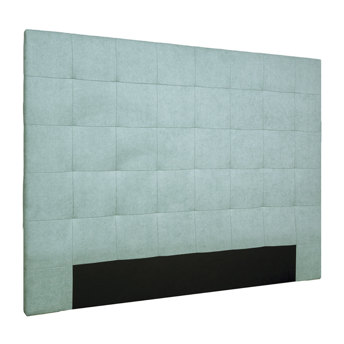 Tête de lit capitonnée en tissu effet velours vert lagon L160 cm HALCIONA