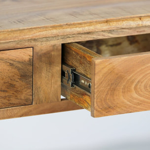 Consolle in legno di mango con finitura naturale 110x35x72 cm