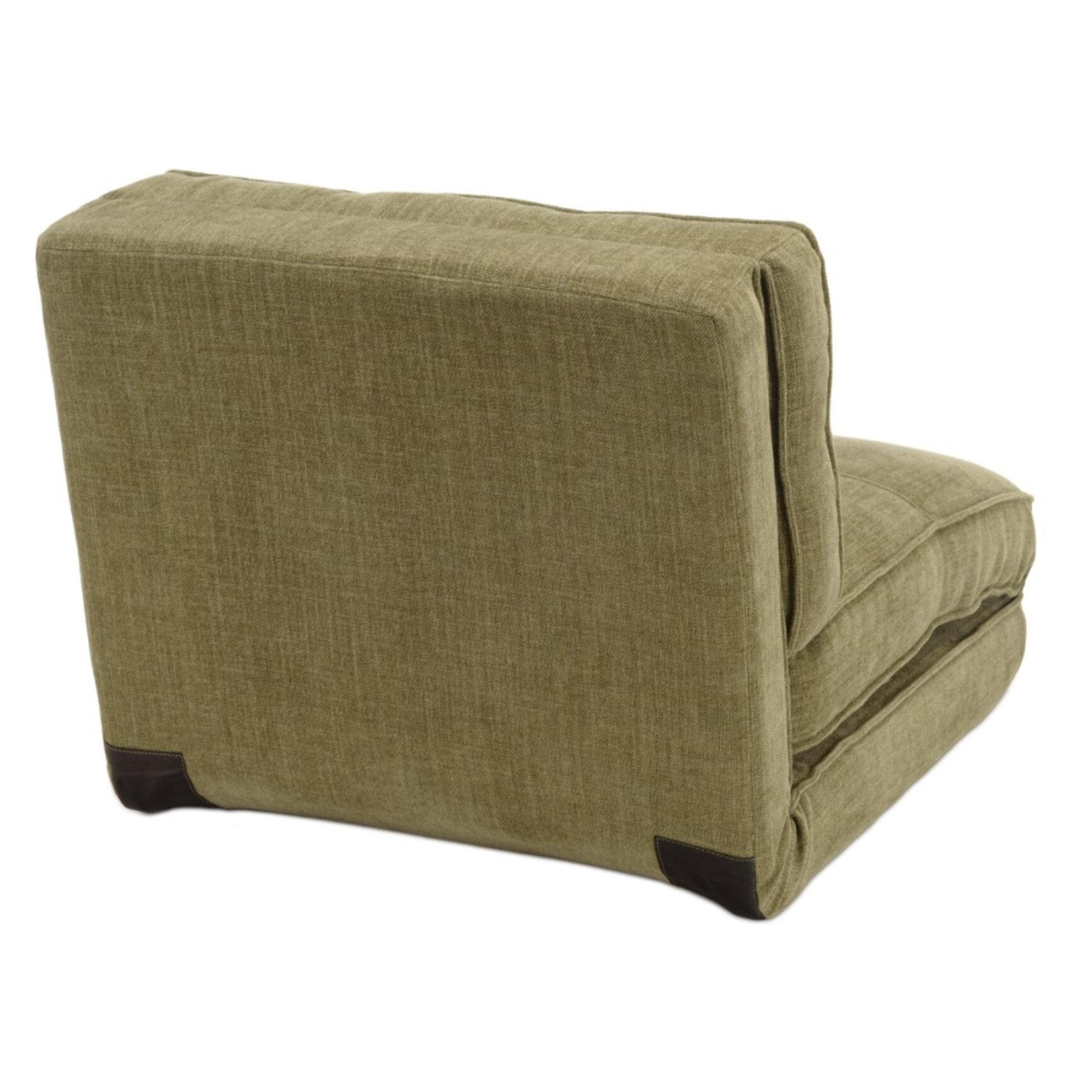 ANGELE - Chauffeuse convertible 1 place en tissu couleur vert