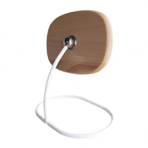 Lot de 2 petits miroirs sur pied inclinables/détachables en bois et métal - ZOOM