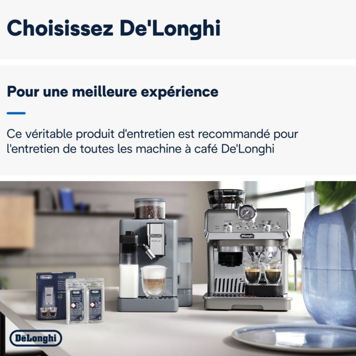 Détartrant DELONGHI DLSC200 ECODECALK 2 x 100 ML pour machine à café