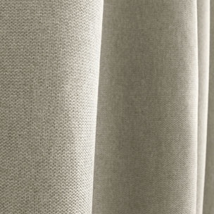 Rideau à oeillets en velours chenillé - Naturel