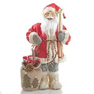 Babbo Natale Classico Con Regali - Realistico in PVC - (Altezza: 48cm - Larghezza 25cm)