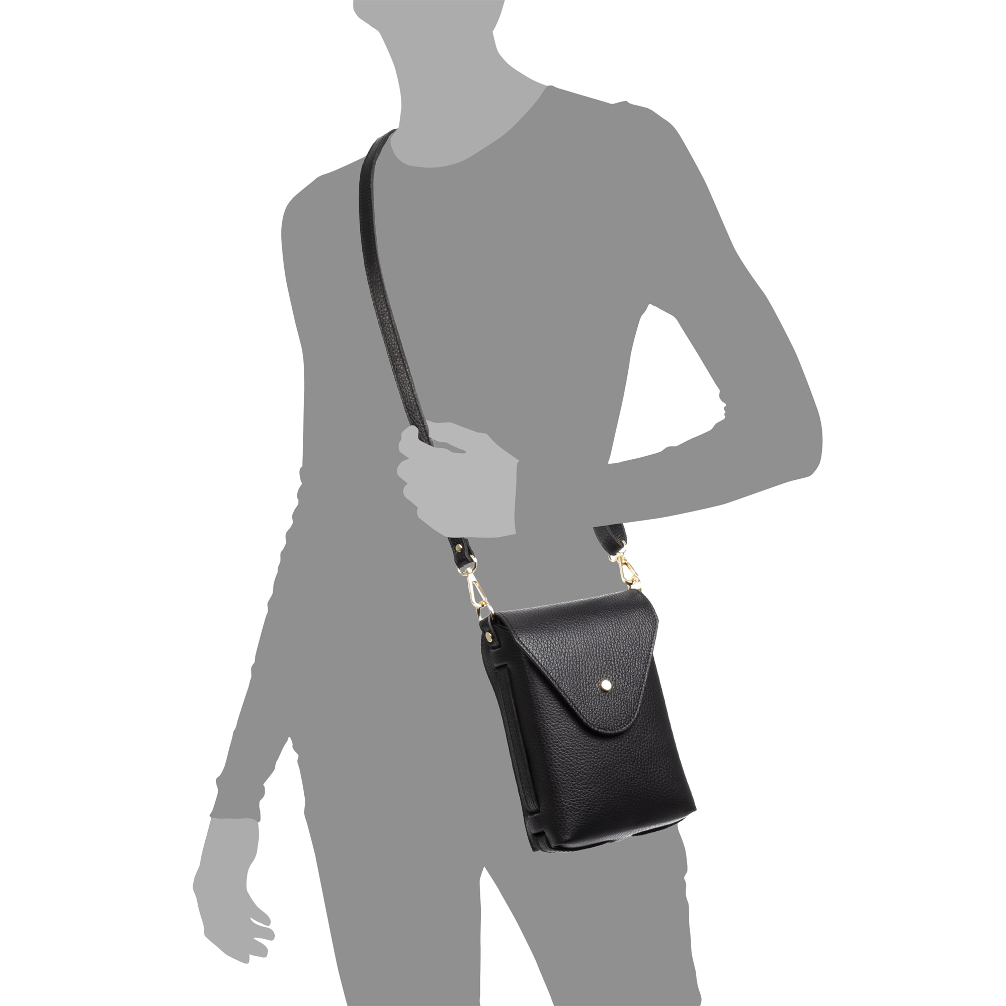 Anagni borsa a tracolla donna. Pelle autentica Dollaro.