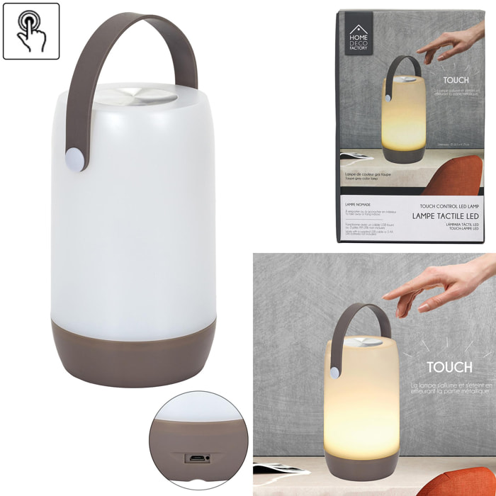 LAMPE TACTILE NOMADE TAUPE