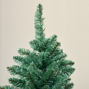 Árbol de Navidad Artificial 180 cm Árbol de Navidad Frondoso con 536 Ramas Apertura Automática y Base Cruzad de Madera Decoración para Interiores Ø90x180 cm Verde