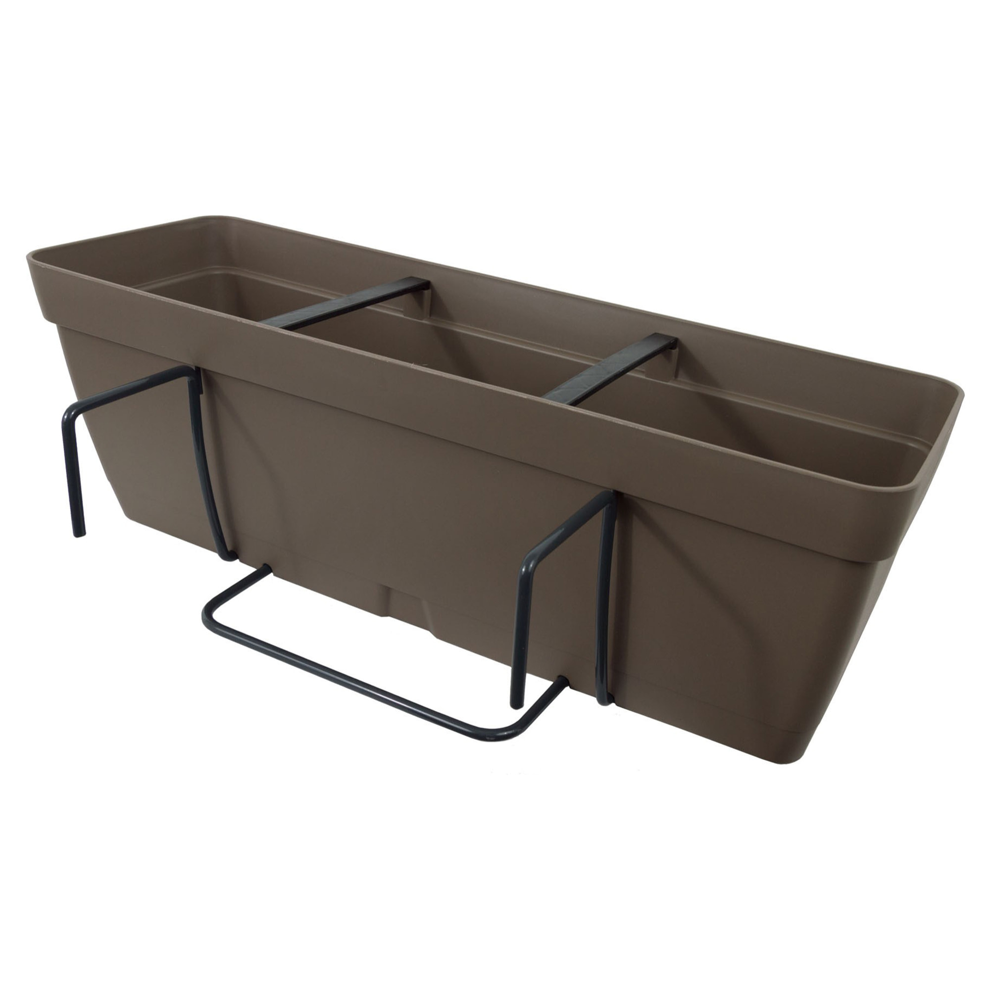 Jardinera 50 cm con escuadra de fijación cuadrada