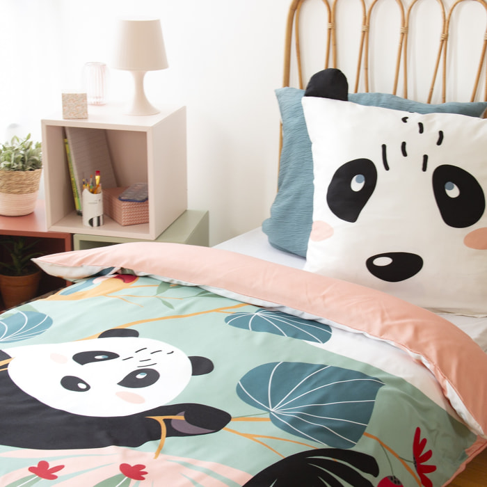 Parure de lit enfant 100% microfibre - PANDA
