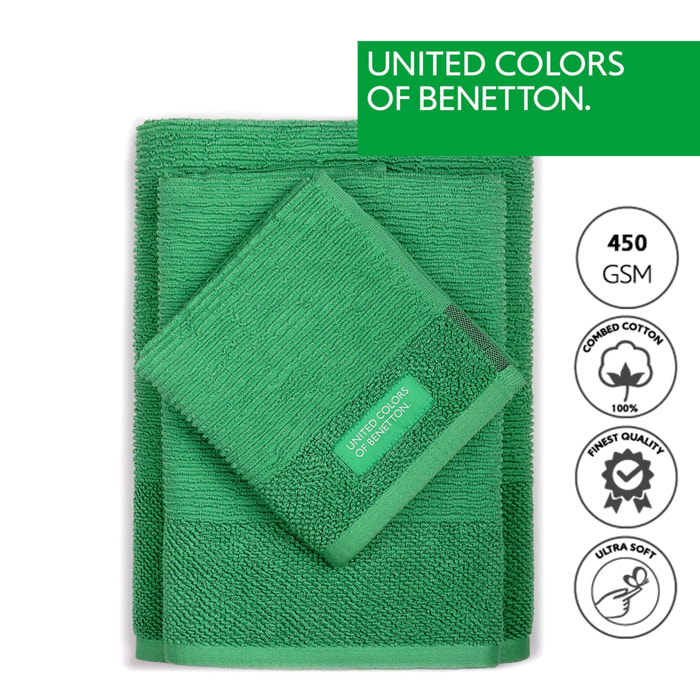 Set 3pcs toallas de baño  verde  benetton