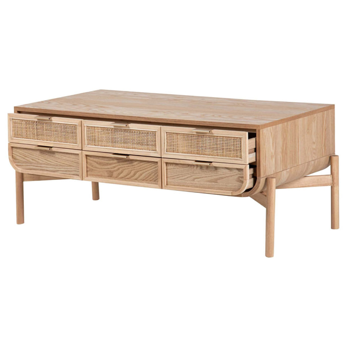 Mesa Centro Mdf Marron 110x56x45 Cm