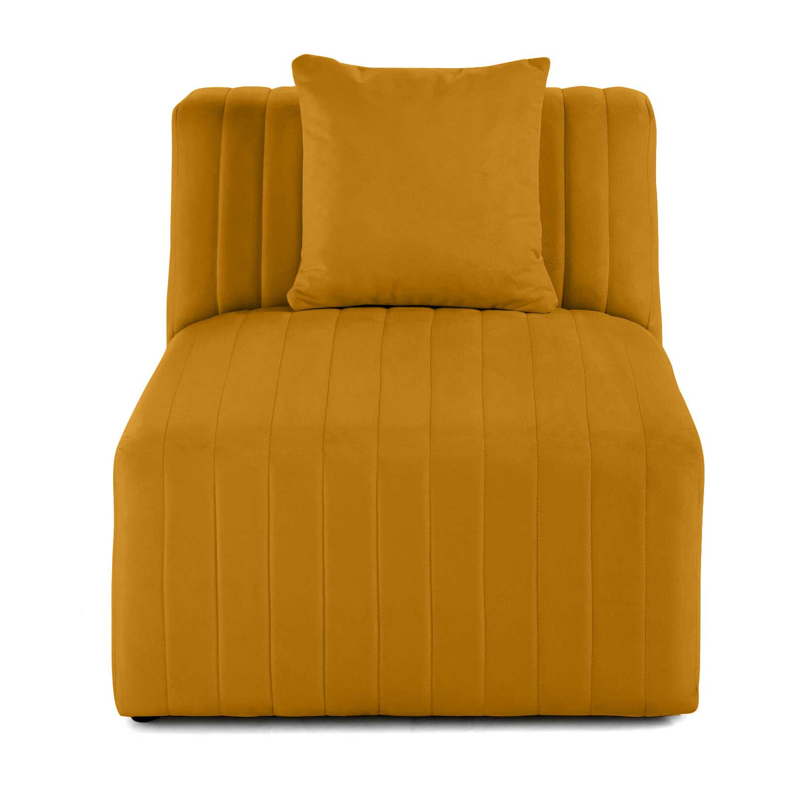 Nova - module d'assise sans accoudoirs - en velours - Jaune