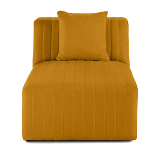 Nova - module d'assise sans accoudoirs - en velours - Jaune