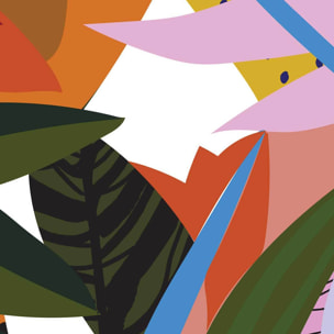 Affiche encadrée fleurs tropicales Affiche + cadre en métal - Noir