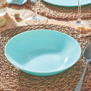 Assiette creuse turquoise 20 cm Pampille - Luminarc