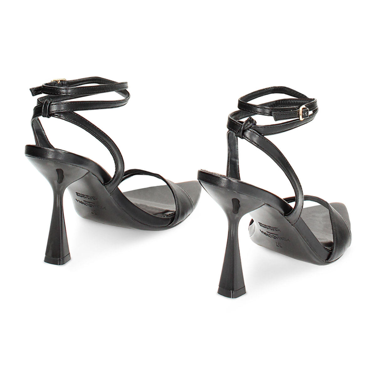 Sandali neri, tacco 9,5 cm