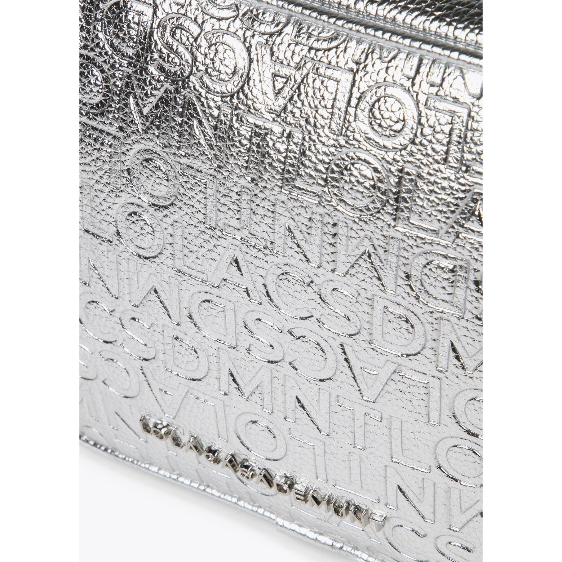 Borsa a tracolla monogrammi metallizzata