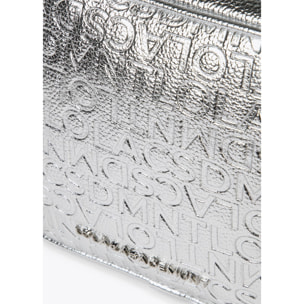 Borsa a tracolla monogrammi metallizzata