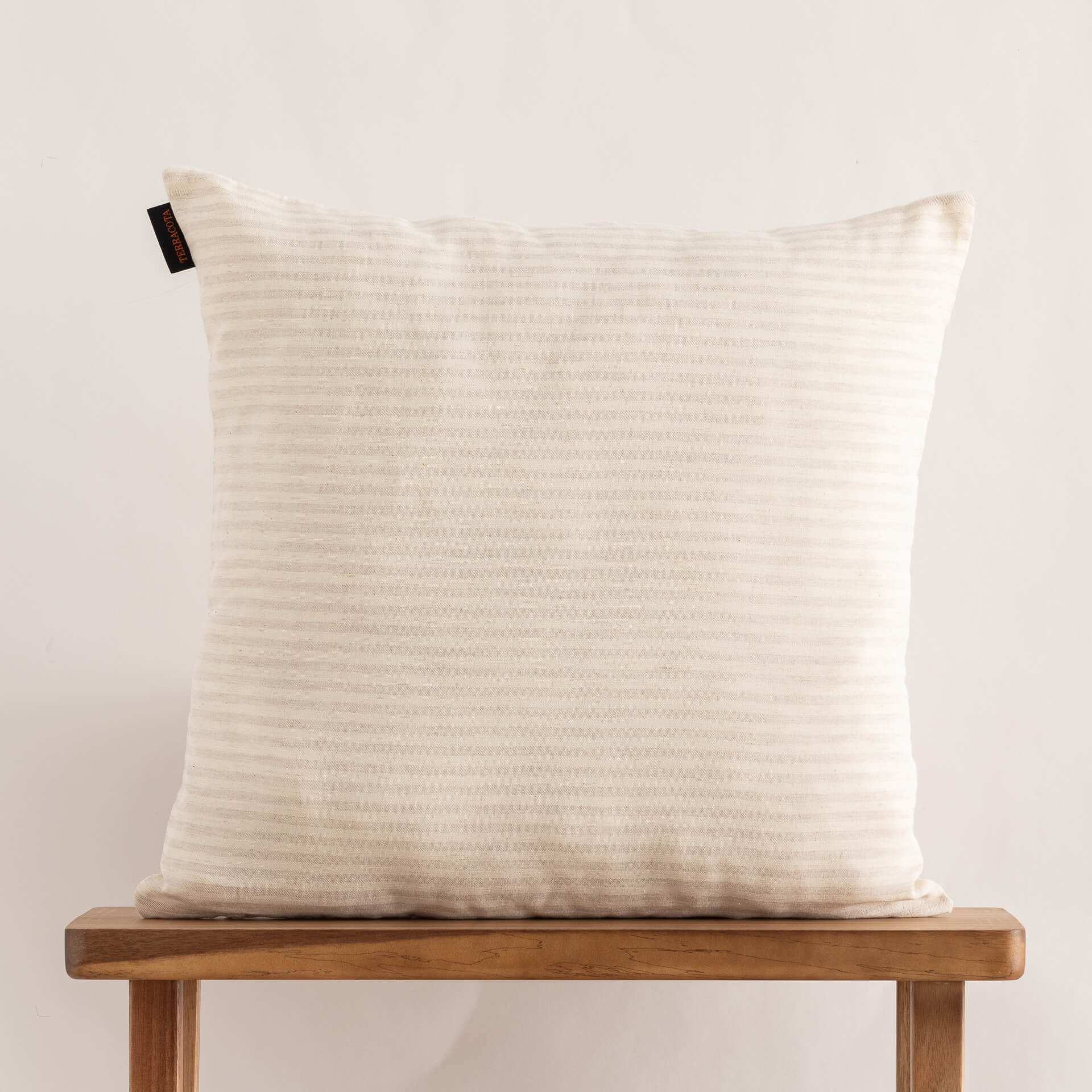 Housse de coussin jacquard 50x50 cm Jávea Mediana Lin