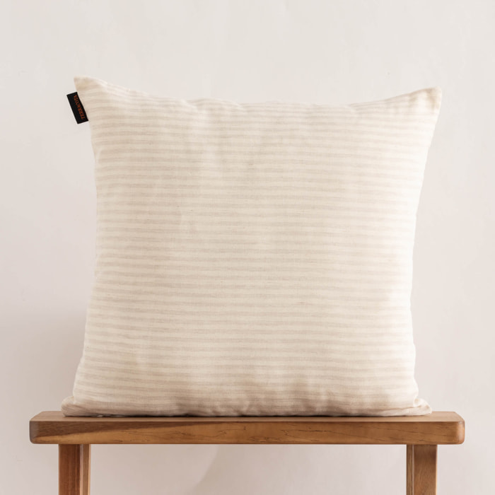 Housse de coussin jacquard 50x50 cm Jávea Mediana Lin