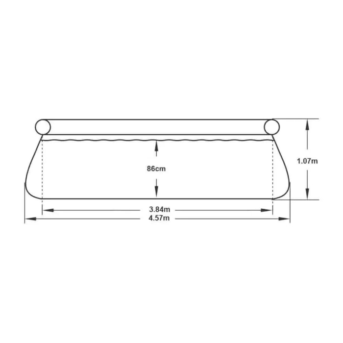 Piscine autoportante ronde Diamètre 4,57 x 1,07 m aspect résine tressée Fast Set de Bestway