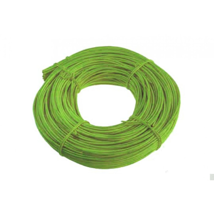 Rattan 2 Mm 250 Gr Col.Midollino - Pezzi 6 - 23X4X23 - Colore: Verde - Bianchi Dino - Prodotti Naturali Fiori E Rami Essiccati