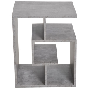 Homcom Mobiletto Libreria a 3 livelli in Legno Grigio Effetto Cemento 45x40x55cm