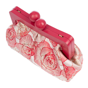 Bormida Bolso bandolera Mujer. Fabricado en madera y tela con diseños florales.