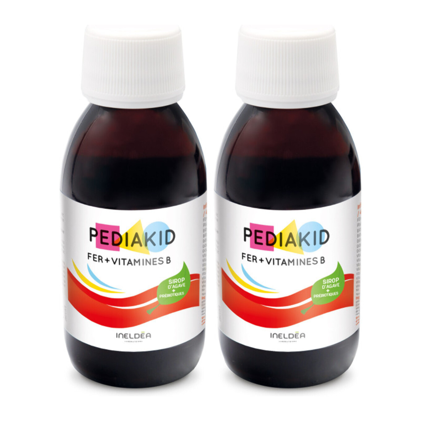 PEDIAKID - Sirop Fer + Vitamines B - Complément Alimentaire Naturel - Formule Exclusive au Sirop d'Agave - Optimise les Apports en Fer - Contribue à Réduire la Fatigue - Lot de 2 Flacons 125ml