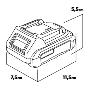 Uros 20 - Batteria 2Ah universale per utensili 20V Alfa Line