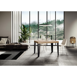 Tavolo allungabile 90x200/304 cm Flame quercia natura telaio Antracite