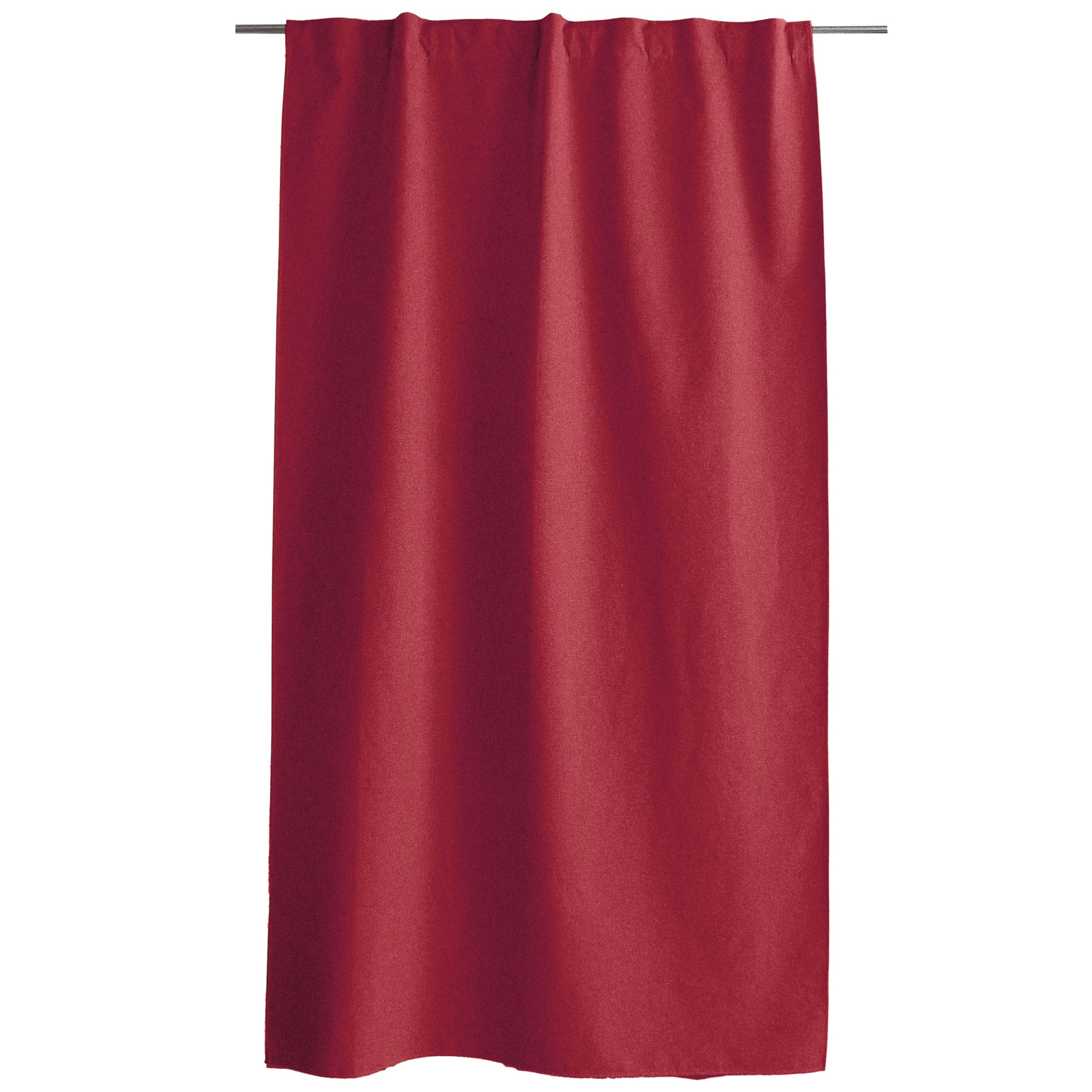 Rideau occultant aspect chambray - Rouge