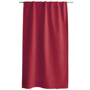 Rideau occultant aspect chambray - Rouge
