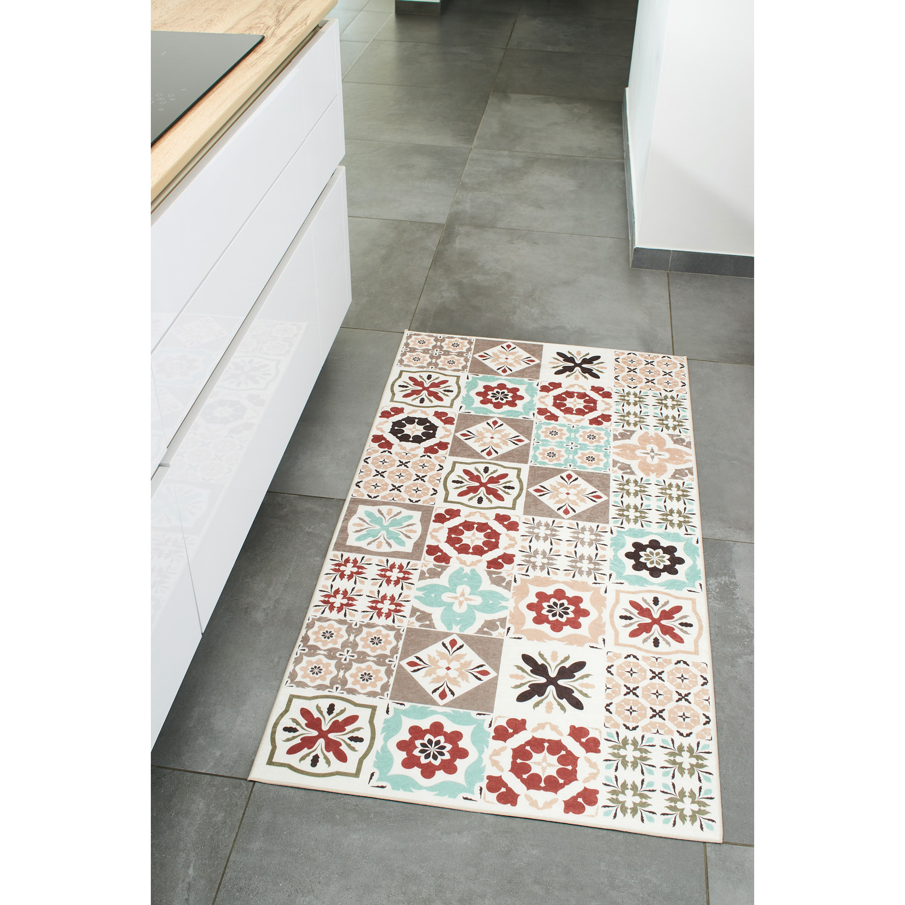 AZULEJO - Tapis carreaux de ciment multicolore