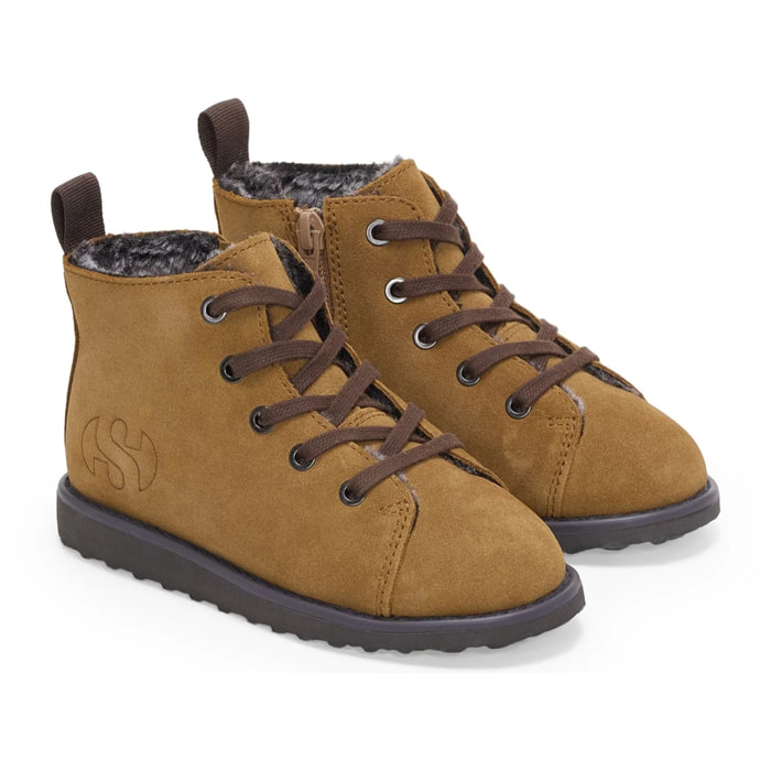 Superga - Stivaletti Bambino/a Beige - 3008 KIDS LACE-UP BOOT SUEDE