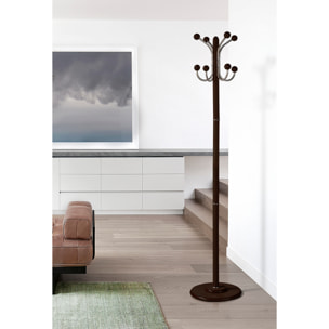 Perchero Office madera haya wengué 170x35x35 cm