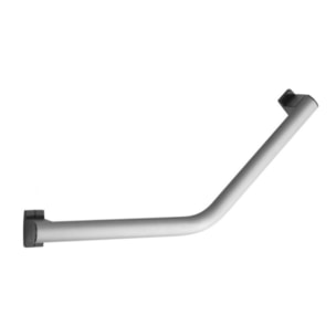 Barre de maintien coudée PMR PELLET Design aluminium époxy gris caches résine gris anthracite