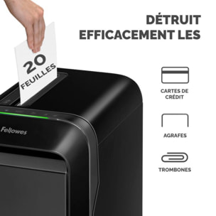 Destructeur FELLOWES MICROSHRED LX220 NOIR