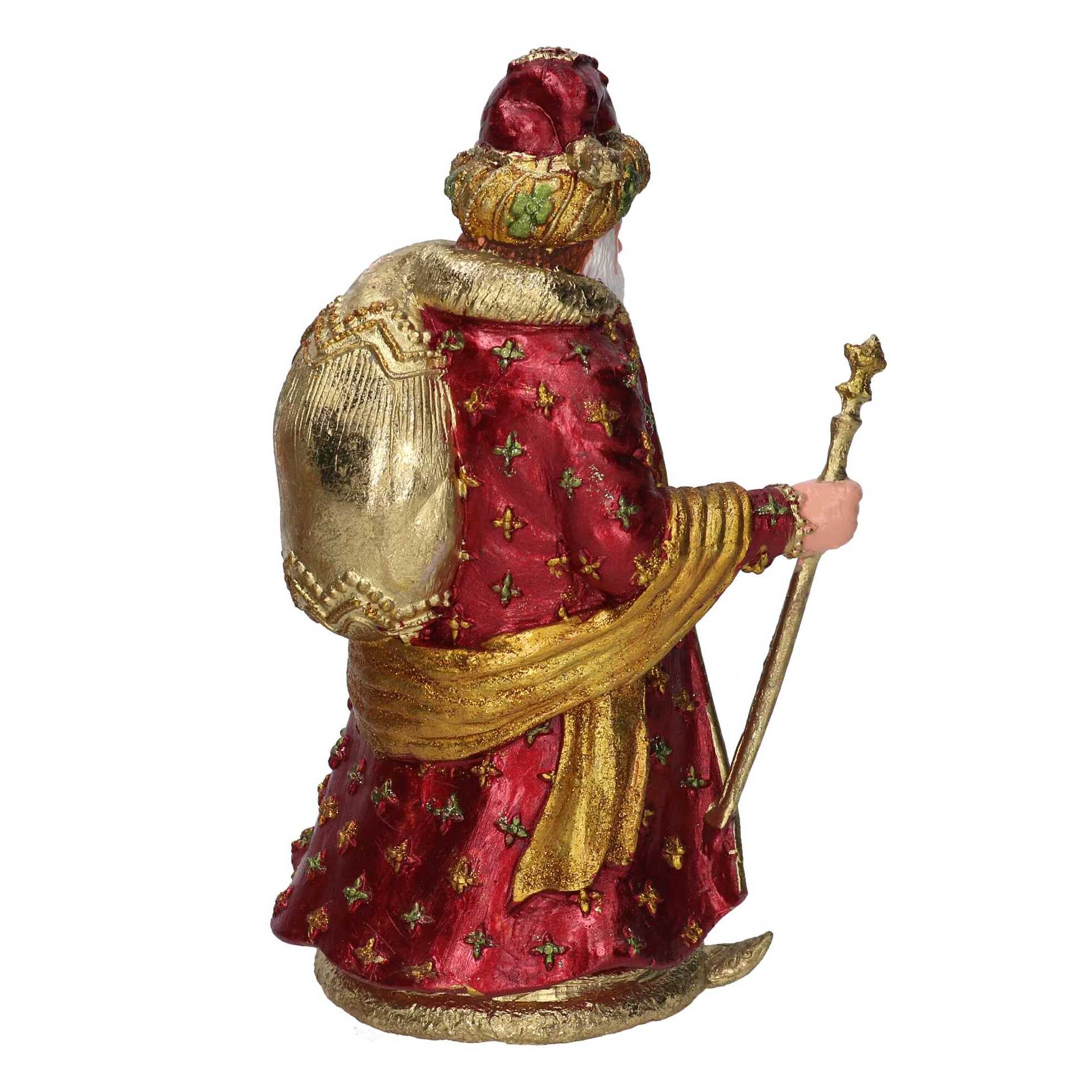 Babbo natale in resina rosso cm 12x10h20