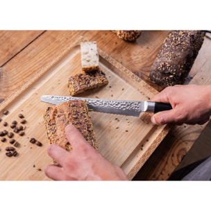Coltello da pane seghettato | acciaio 440C | L: 20 cm