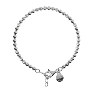 Bracciale con Sfere Piccole in Argento 925 placcato Platino