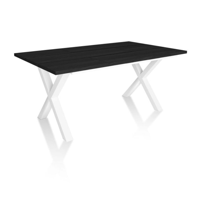 Mesa de comedor Oana 170 Negro Blanco