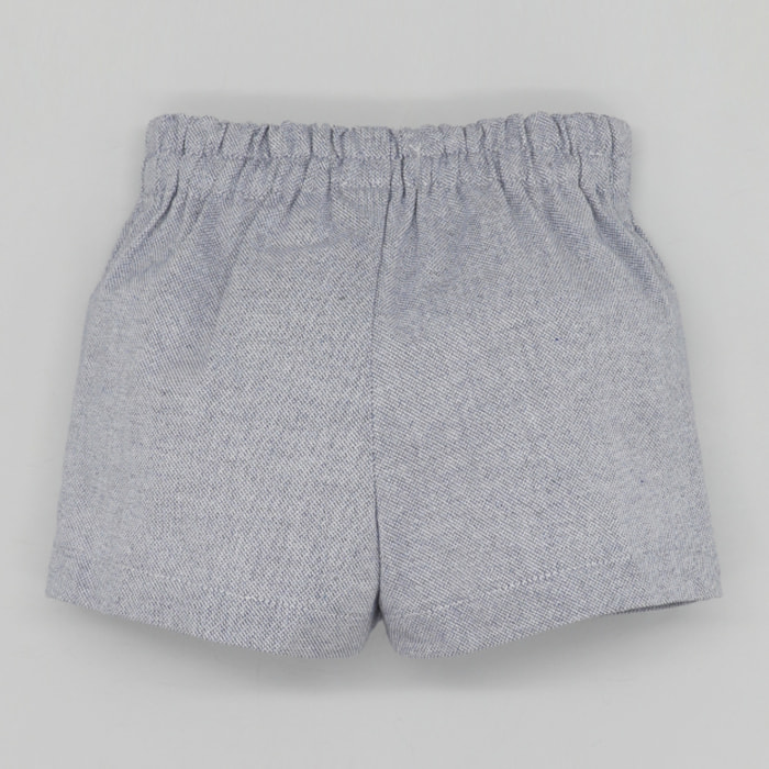 BERMUDA LONETA TEXTURA AZUL