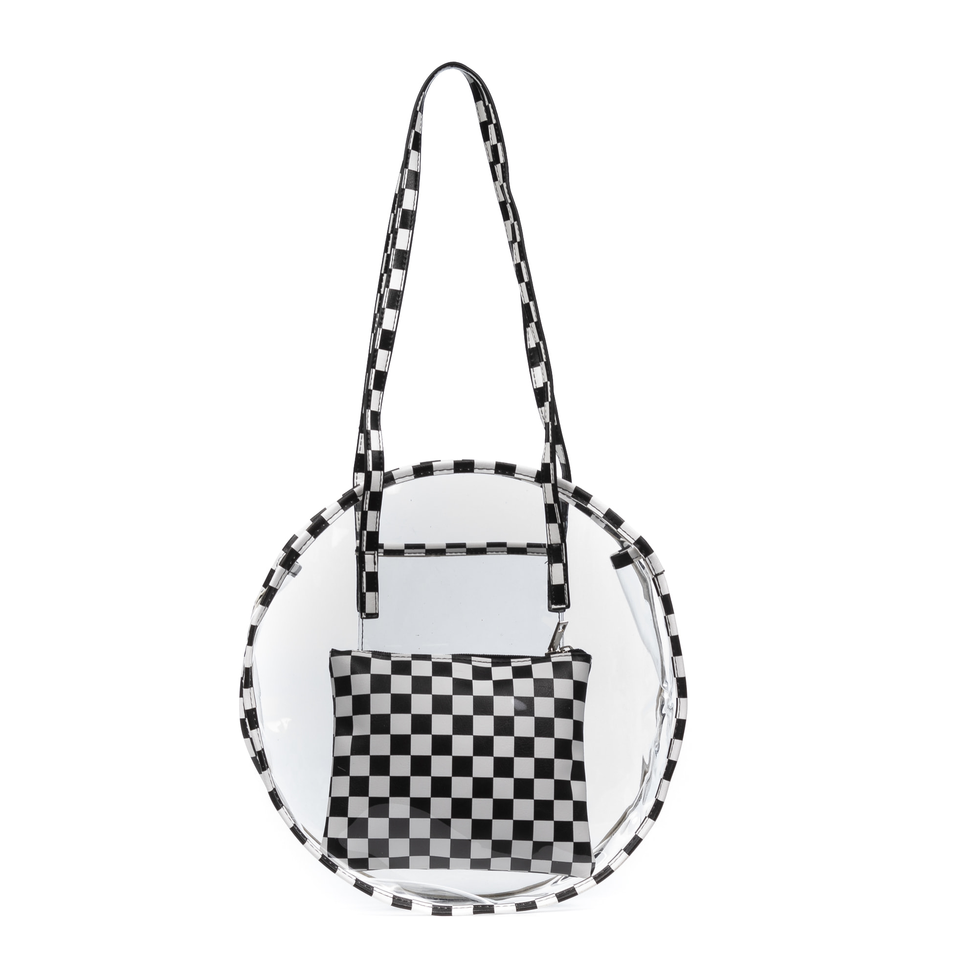 IRIA QUINTANA Borsa a Spalla da Donna Asti. Materiale PVC PU Pelle Sintetica Stampata 42x14x32 Cm. Colore: scacchiera
